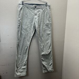 Carbon 2‎ Cobalt Chino Pants Mens 32x30 Khaki Flat Front Cargo Pocket Gorpcore